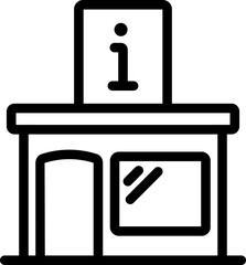 Tourist Office Line Icon
