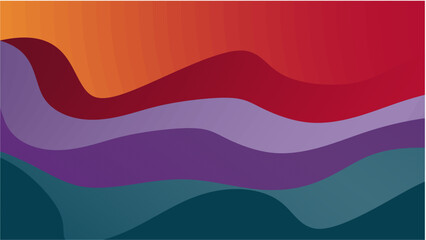 Abstract colorful wavy shape background dynamic shape design vector illustration. Rainbow background