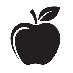 Apple silhouette vector illustration.