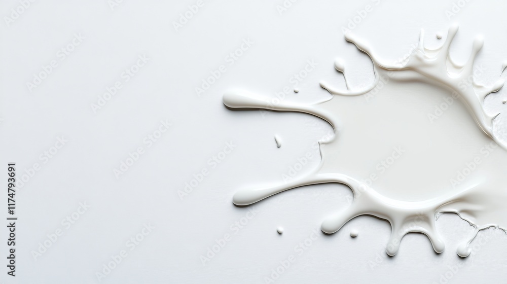Poster abstract white paint splatter: a captivating abstract design featuring a white paint splatter agains