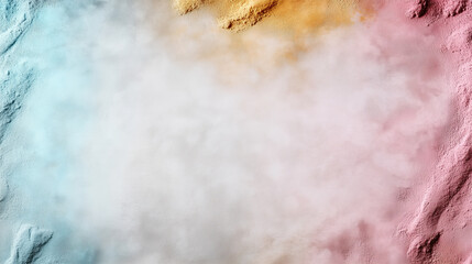 Dreamy pastel colors blend softly with misty texture, creating serene backdrop