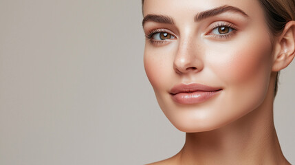 Fototapeta premium Beauty Portrait of a Woman with Perfect Glow