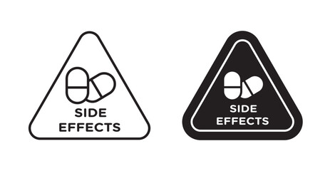 Side effects signs vector pack for web designs