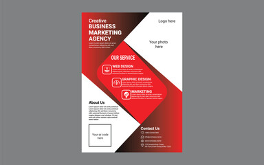 Modern Corporate Business Flyer Design For Vector Template.