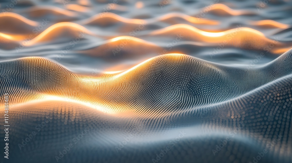 Poster captivating digital waves of vibrant abstract textures and patterns creating a mesmerizing futuristi