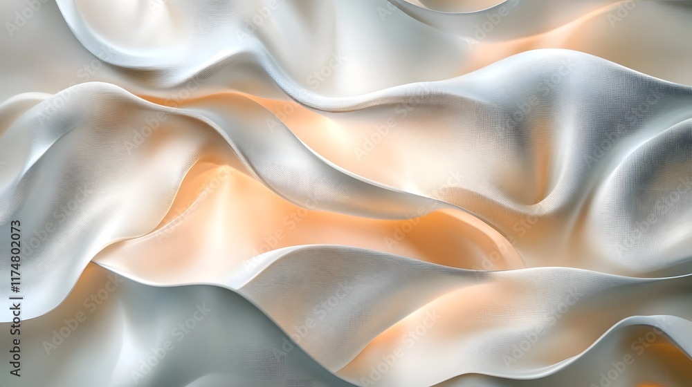 Poster mesmerizing satin waves captivating abstract texture for elegant designs showcasing a dreamy fluid p