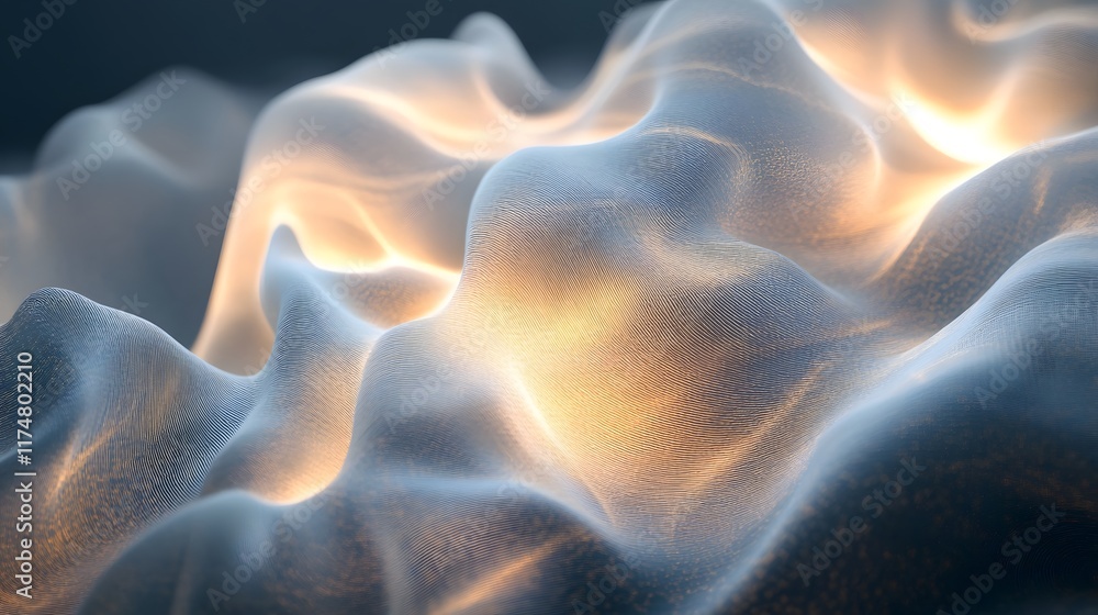 Poster mesmerizing swirls of ethereal light and fluid motion create a captivating digital abstract art piec