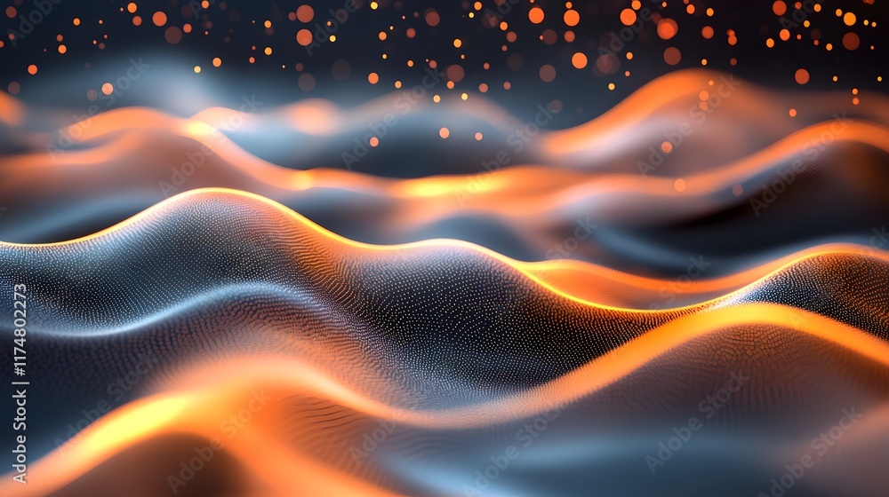 Poster stunning abstract background of dynamic shimmering waves of vibrant glowing light and color captivat