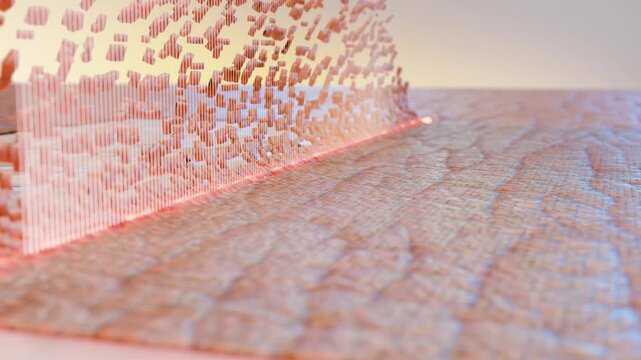 Microdermabrasion and Skin dead cells exfoliation with laser. Dry and rough skin outer layer peel, skin tissues peeling, Skin surface care, beauty treatment, Process of removing scrub, 3d render