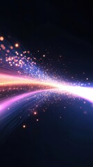 Obraz premium Light trails creating cosmic effect in space