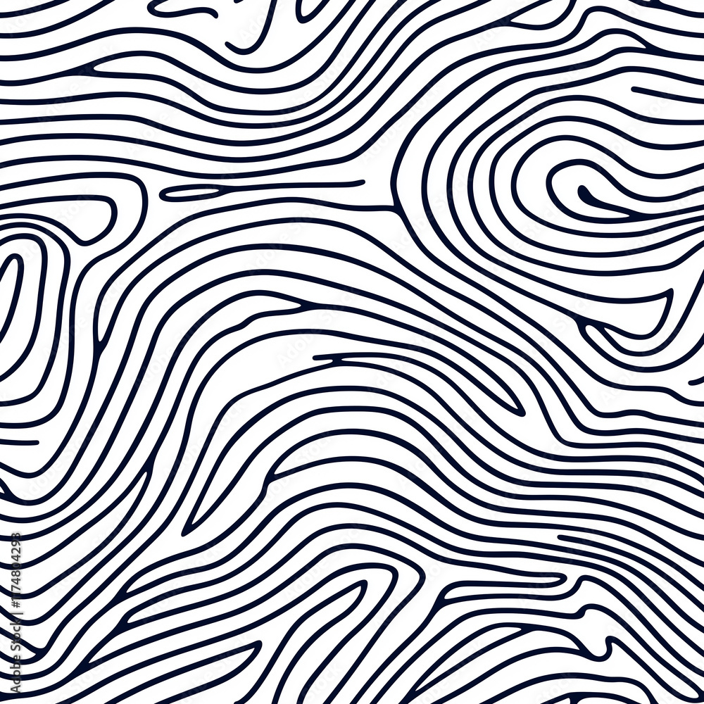 Poster irregular hand-drawn lines seamless pattern design modern art digital background abstract creative c