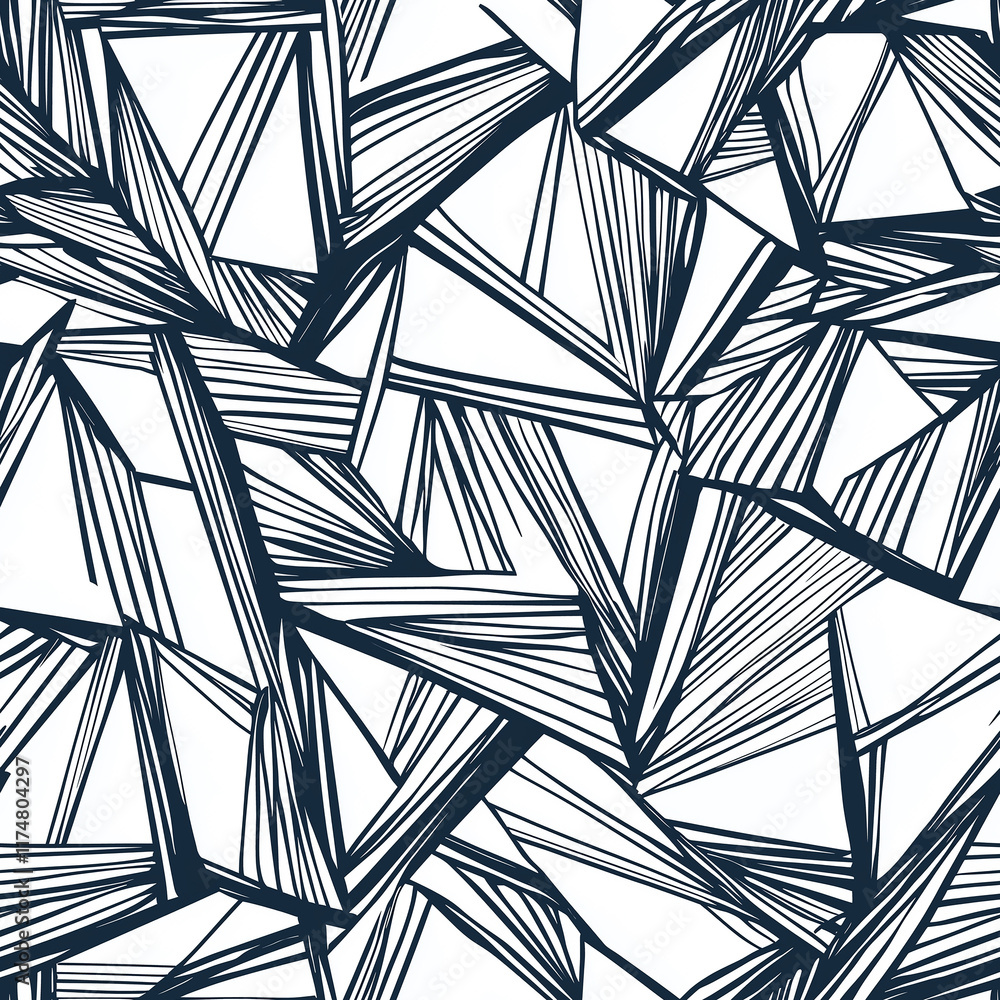 Poster irregular hand-drawn lines seamless pattern design abstract art modern aesthetic graphic design crea