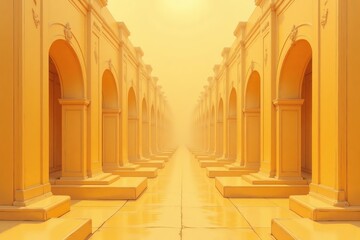 Fototapeta premium AI sfondo astratto con motivi 3d gialli 03