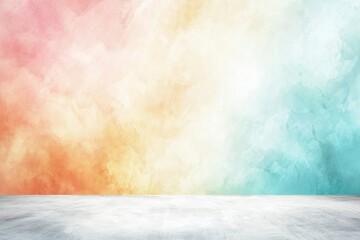 Fototapeta premium Abstract Pastel Wall Background with White Floor