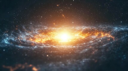 Obraz premium A Bright Celestial Galaxy With Orange And Blue Hues