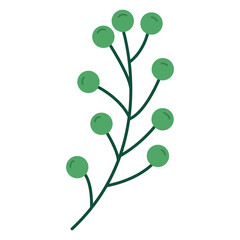 Stylized laurels leaves graphic. suitable for nature themed products, botanical illustrations, or spring themed designs