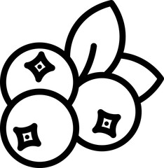 Blueberry Line Icon