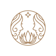  beauty women face logo icon