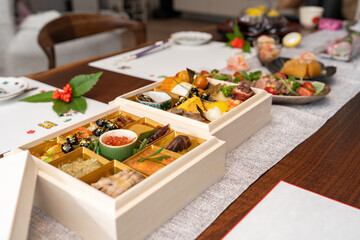 （日本の新年、お正月料理）おせち料理