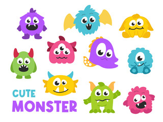 Cute Monster Illustration Design Kawaii