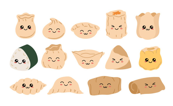 Dimsum Cute face illustration design