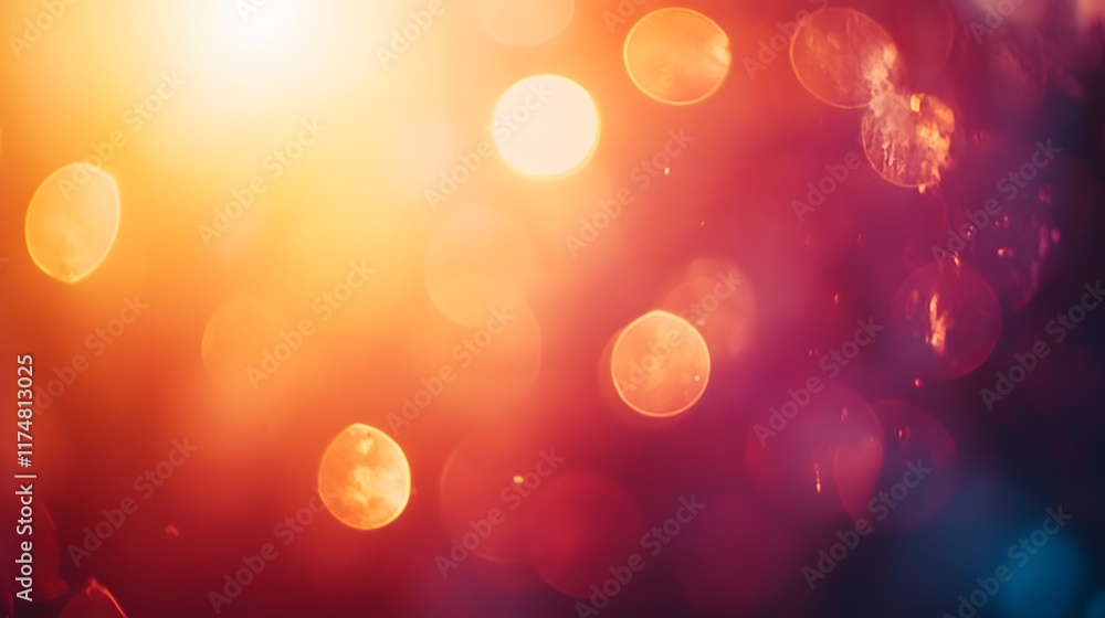 Poster vibrant glowing bokeh lights creating a mesmerizing and ethereal abstract background with a dynamic 
