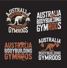 Fototapeta premium 4 nice t-shirt design on black background, vector typography design