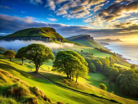 Double Exposure: Antrim Glens Coastal Landscape & Mystical Forest