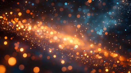 Obraz premium Captivating cosmic patterns of vibrant light and mystical splendor creating a dreamy and abstract beauty within the infinite expanse of the universe