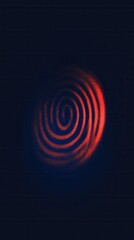 Abstract red spiral on dark background