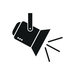 Spotlight vector icon silhouette.