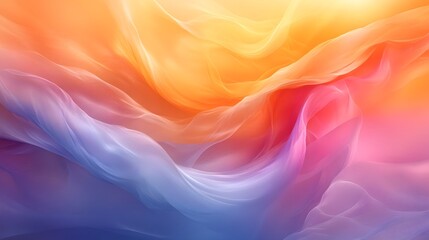 Obraz premium Vibrant gradient motion flowing softly blending colorful patterns with glossy and ethereal textures Mesmerizing abstract design with a dynamic tranquil and cinematic atmosphere