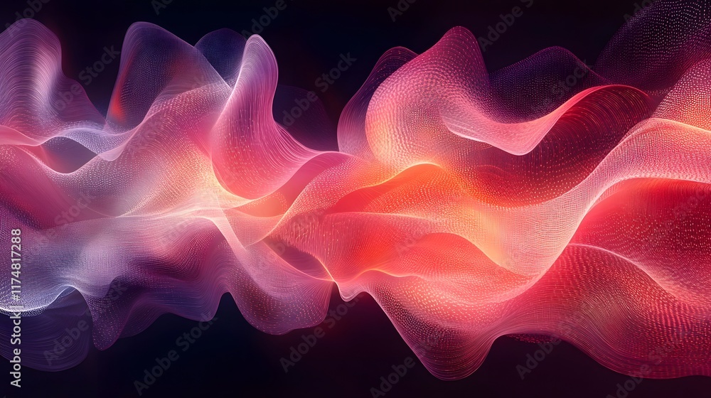 Poster mesmerizing abstract fluid designs illuminated by radiant colors their soft patterns blending with v