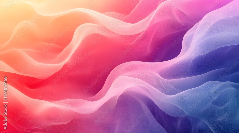 Poster captivating abstract background featuring wavy liquid textures blending together in a vibrant displa