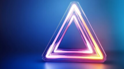 Neon Triangle Light Abstract Art Design