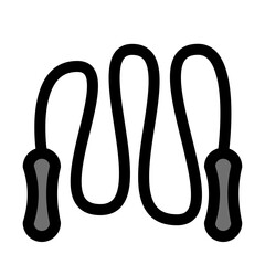 Fitness Skipping rope gain strength and muscles - Flat icon symbol