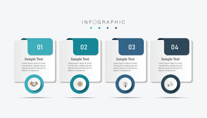 Infographic template five option process or step for business