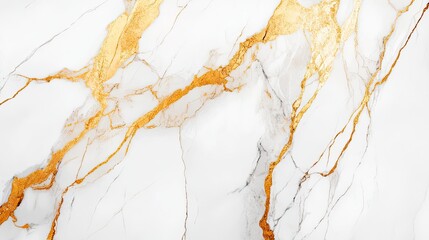 Obraz premium White Marble Texture With Golden Veins Design