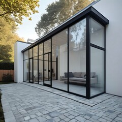 Minimalist Pavilion with Garden View