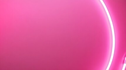 Pink Background With Bright Neon Circular Light