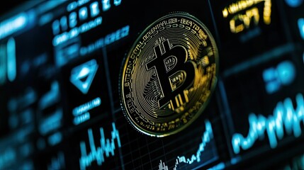 Bitcoin Cryptocurrency Digital Currency Financial Market Graph