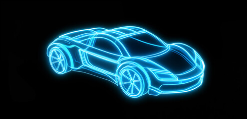 Naklejka premium 3D holographic car pictures 