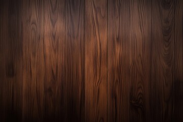 Naklejka premium Top View of Old Dark Walnut Wooden Plank Table Surface Texture - Rustic Brown Textured Wood Background