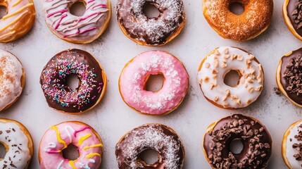 Delicious Chocolate Donuts: Irresistible Bakery Treats Perfect for Any Breakfast, Isolated on White Background