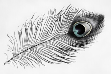 Obraz premium Vibrant Peacock Plume. Radiant Colors of Nature Captured in a Stunning Feather Display