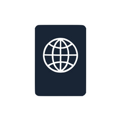 passport book legal document travel logo vector illustration template design