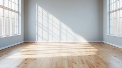 Sparsely furnished room with a white backdrop showcasing a beautifully painted accent wall.