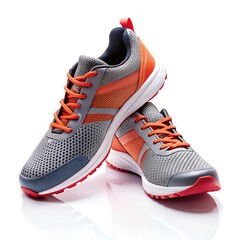 Men's running shoes on white background