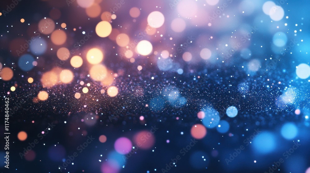 Aufkleber a mesmerizing blur of colorful bokeh lights creating a dreamy atmosphere.