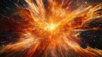 A Fiery Cosmic Explosion Radiating Energy Throughout Space